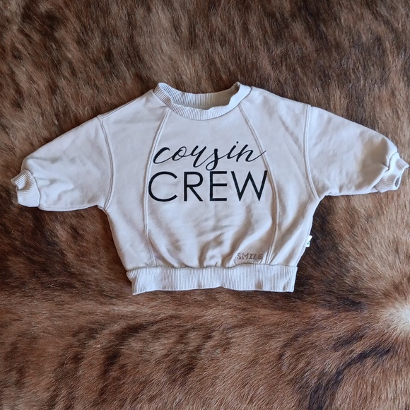 Easy Peasy Other - Easy Peasy Cousin crew organic cotton sweatshirt tan